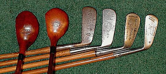 Antique Wood Shaft clubs are a moderately priced alternative and make an unique gift.
